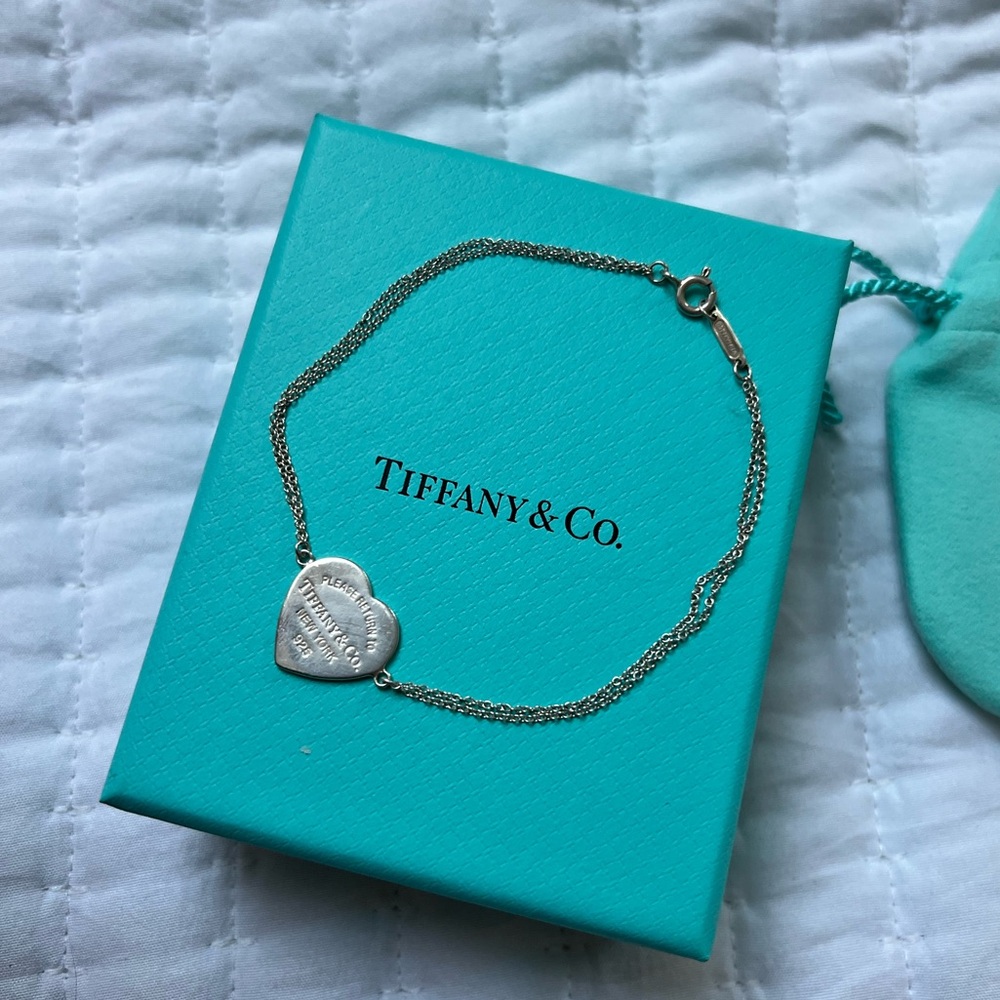 Tiffany & Co Heart Tag Double Chain Bracelet